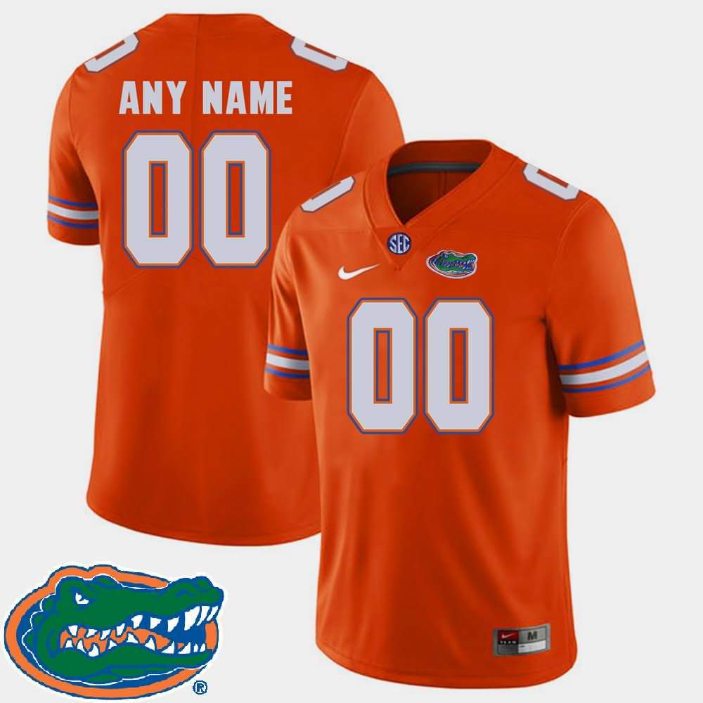 Men's NCAA Florida Gators Customize #00 Stitched Authentic Nike Orange 2018 SEC College Football Jersey AAI5565UU